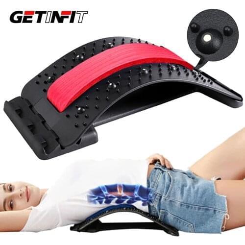 Getinfit New Back Stretcher Massager Back Pain Relief Massager Stretcher Support Equipment 3-Level Adjustable