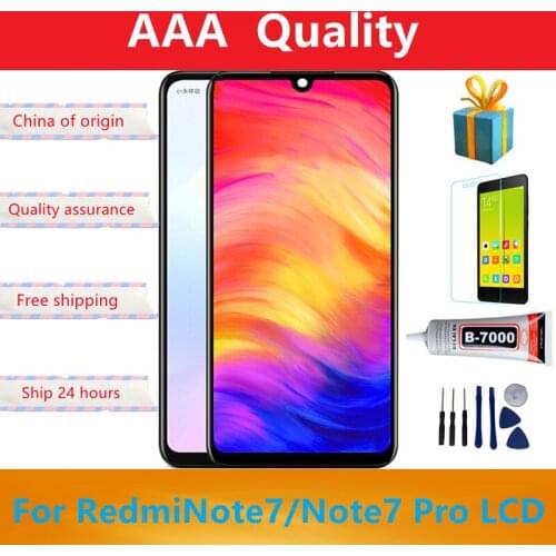 Original 6.3" Display with frame for Xiaomi Redmi Note 7 Redmi Note 7 Pro LCD Touch Screen Digitizer Assembly Repair Parts