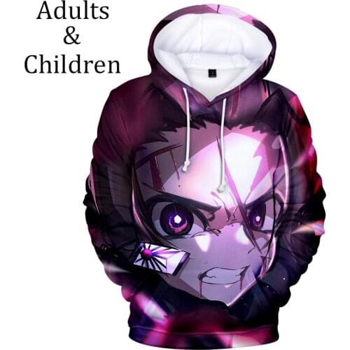 Popular Comic Ghost Blade 3D Hoodies Men Women Casual Sweatshirts New 3D Print Demon Slayer Childrens Hoodies Boys/Girls Hooded