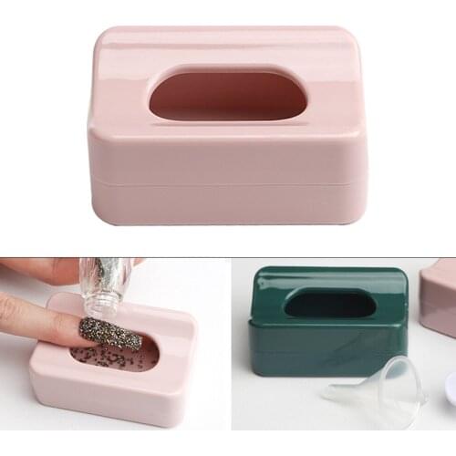 Dip Powder Recycling Tray System Case Holder Jar Storage Box for Nail Art Recycling Tray Nails Glitter Storage Box Manicure Tool
