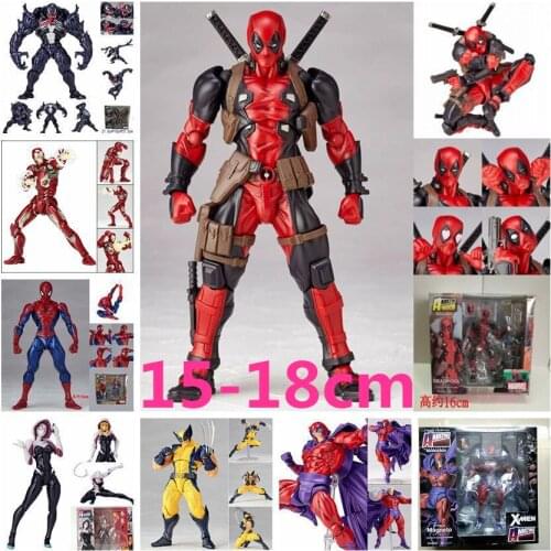 Marvel Action Figure Venom Movable Joints Model Carnage Figure Spiderman Ironman Wolverine Magneto Deadpool Anime Toys