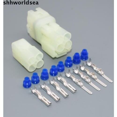 Shhworldsea 10sets 2.2mm 4 pin Auto Waterproof Electrical EGOS plug,Car oxygen sensor plug for connector for Suzuki etc