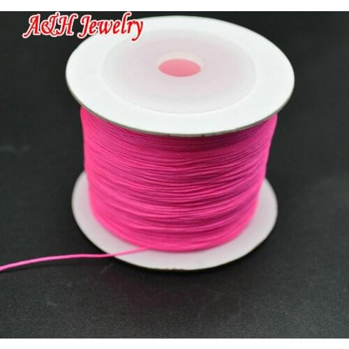 2 Roles High Quality DIY Findings Cords Pink Color 0.8mm 100 Meters Length For Jewelry Making Materials