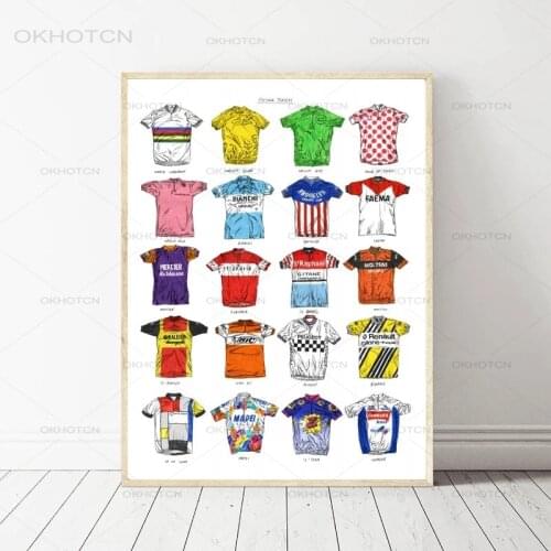 Modern Canvas Painting A Collection of Famous Cycling Picture Fashion Bicycle Wall Art Decor Poster for Living Room Home Decor