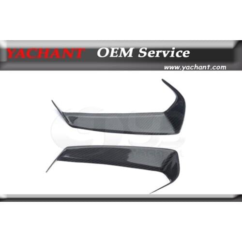 Car-Styling Carbon Fiber CF Front Headlight Eye Lid 2 Pcs Fit For 2011-2014 R35 GTR GTR35 DBA Eye Brow