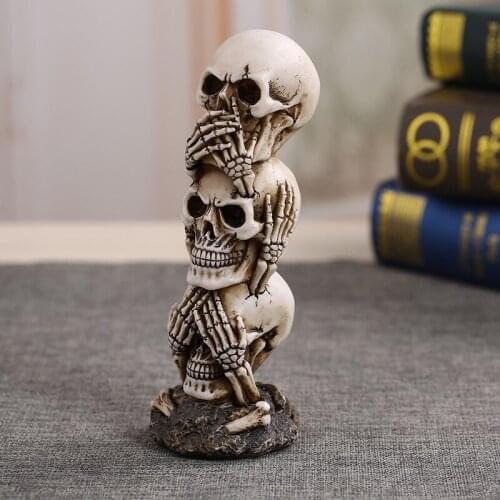 Three-dimensional Don't Talk, Don't Listen, Don't Watch Three-skull Silicone Candle Mold Chocolate Mold Candle Making Resin Mold