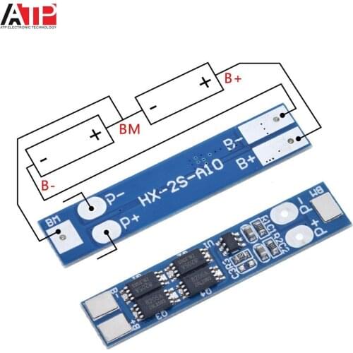 GREAT IT 2S 7.4V 8A Li-ion 18650 Lithium Battery Charger Protection Board 8.4V Overcurrent Overcharge / Overdischarge Protection