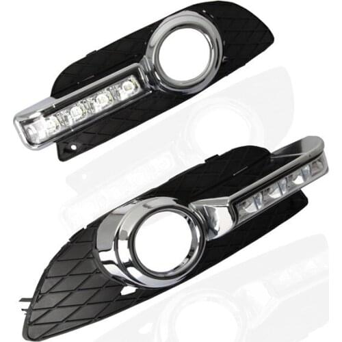 12V LED Daytime Running Light Daylights Car DRL For Mitsubishi Lancer 2010 2011 2012 Headlights Turn Signal Atuo Anti-fog Lamp