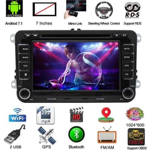 Android 7.1 2 din multimedia PLAYER For volkswagen Rapid Yeti passat b6 golf 4 5 6 polo tiguan Seat Altea Toledo BORA RADIO wifi