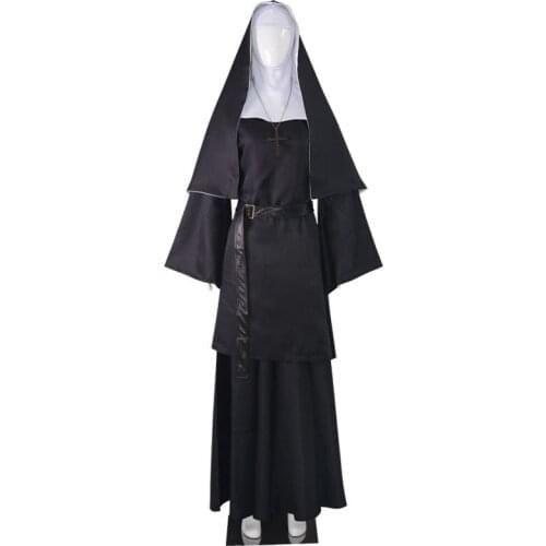 2021 Halloween Horror Costumes The Nun Cosplay Demon Nun Costume Valak Suits large Size Performance Clothing