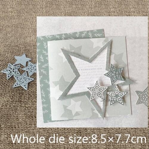 New Design Craft Metal stencil mold Cutting Dies 4pcs lace star decoration scrapbook die cuts Album Paper Card Craft Embossing