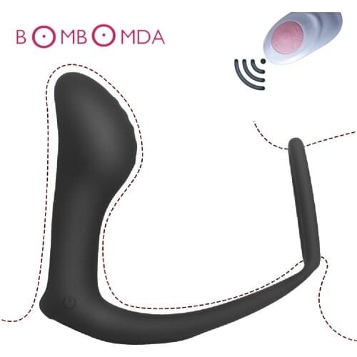 2 types Anal Vibrator Male Prostate Massage Anal Plug Prostate Stimulator Butt Plug Delay Ejaculation Ring Sex Toy for Men Gays