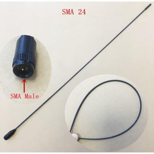 High gain thin soft long UV Dual Band SMA Male antenna for Yaesu Vertex Linton Wouxun UV8D UV9D UV6D etc walkie talkie