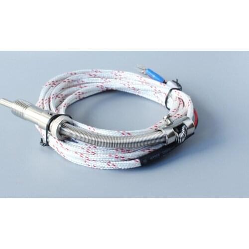 Free Ship 5pcs/lot 1M Compression spring thermoelectric couple thermal resistance E type K type temperature sensor probe