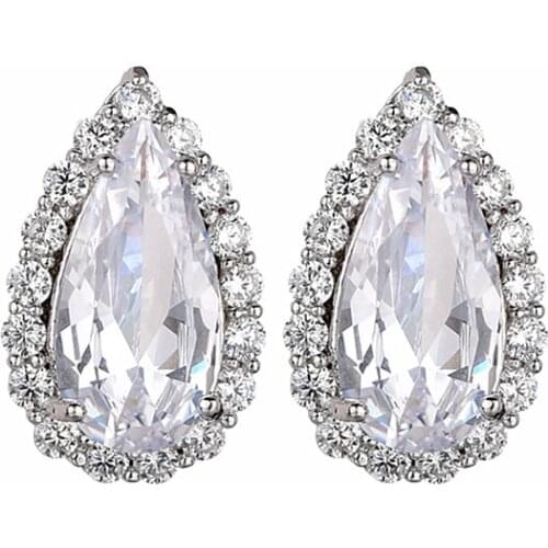 Bettyue Fashion Charm Hot Sale Wholesale AAA Cubic Zircon Water Drop Shape Jewelry Earrings For Woman Wedding Party Gifts