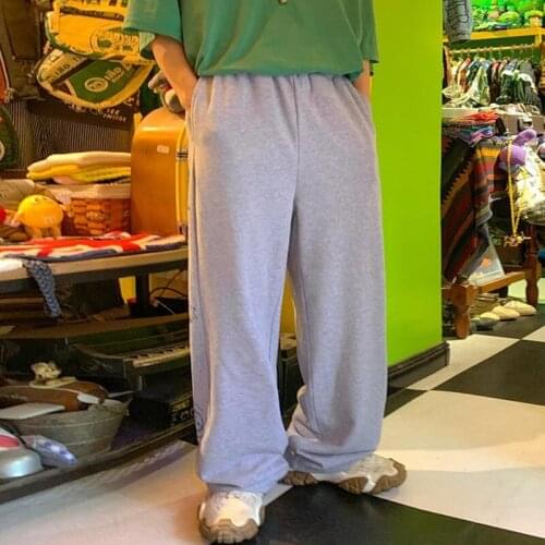 Fashion Mens Sweatpants Straight Leg Slacks Man Jogging Pants Trousers Hip Hop Tide Mens clothing