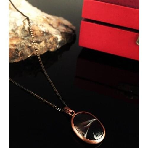 Dr Stone Natural Stone Women 'S Agate Stone Bronze Plated Necklace XKRB67 372868434