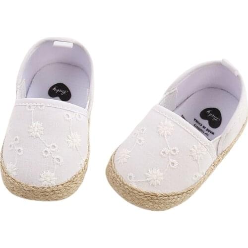 Pudcoco Infant Baby Crib Shoes Cute Embroidered Floral Princess Dress Shoes Anti-Slip Toddler First Walkers Baby Girl Shoes