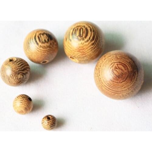 4 6 8 10 12 15 18 20 25 30 mm Natural Zhichi Sandalwood Round Wooden Loose Mala Beads Bracelet Jewellry Findings DIY Accessories