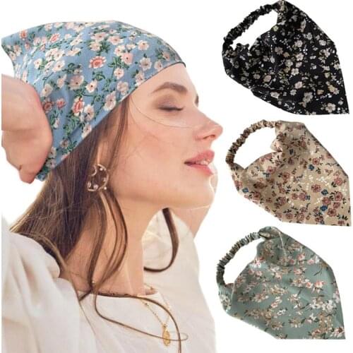 Fashion Bohemia Print Headbands Women Wide Side Cross Knot Turban Elastic Hairband 2019 New Hair Accessories