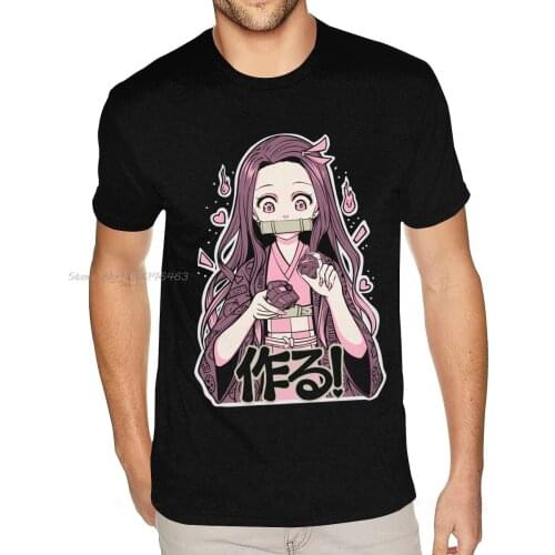Workout Building With Nezuko Shirt Kimetsu No Yaiba Shirt Men 5XL Short Sleeves White o-Neck T-Shirt tees
