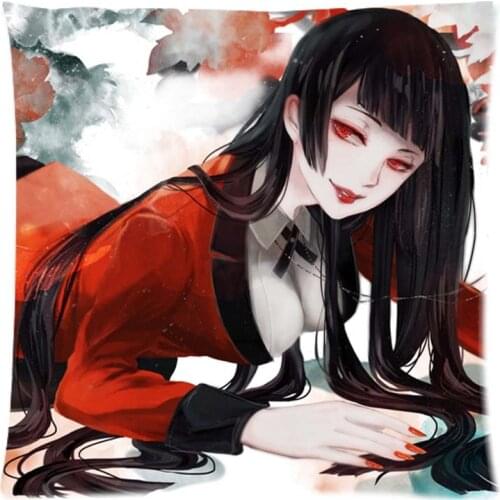 Kakegurui Cushion Cover Customized Throw Pillowcase Waist Pillow Cover Home Sofa Car Decor 45x45cm Drop Shipping