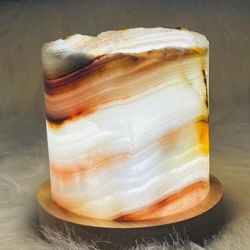 New!!! Natural Marble Light Lamp Decoration Room MIneral Jewelry Romatic Stone Lamp