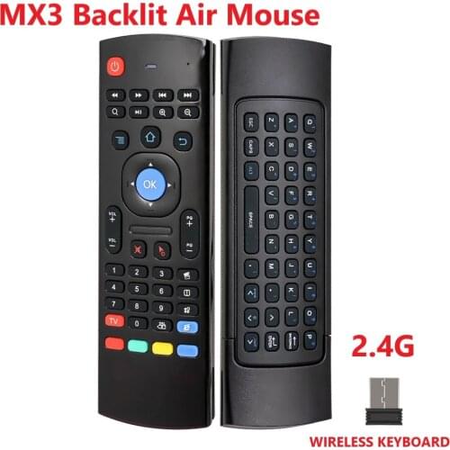 Upgrade MX3-A MX3-M MX3-L Backlit Air Mouse Voice Remote Control 2.4G Wireless Keyboard for X96 Mini A95X H96 MAX Android TV Box