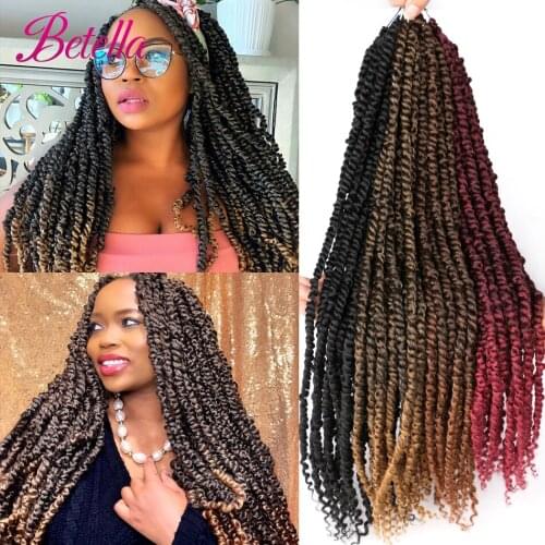 Betella Synthetic Crochet Braids Hair Passion Twist Crochet Hair Pre-Looped Fluffy Ombre Braiding Hair Pre Twisted Hair