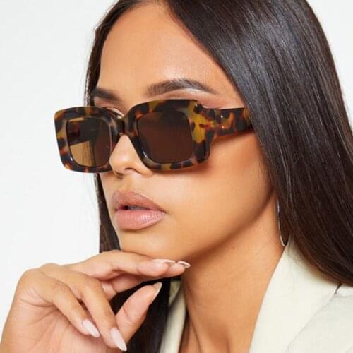 Luxury Brand Square Sunglasses Men Women 2021 Trendy Travel Rectangle Sun Glasses Ladies Vintage Black Retro Eyewear Shades Uv