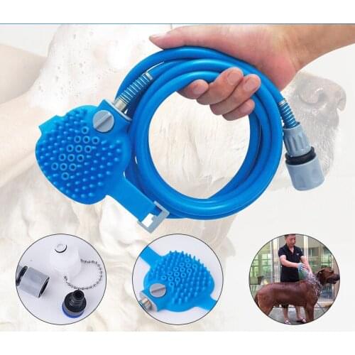 Universal Multifunctional Pet Dog Cat Massager Shower Head Handheld Design Shampoo Pets Sprayer Bath Brush Washing Supplies