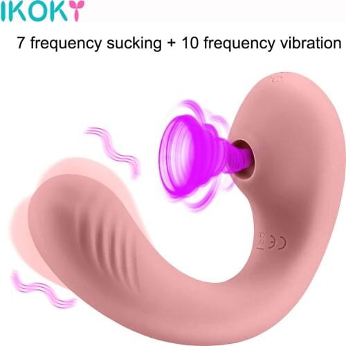 Double Vibration Female Masturbator Vagina Sucking Vibrator for Women Stimulate G spot Vagina Clitoris Sex Toys 10 Speed