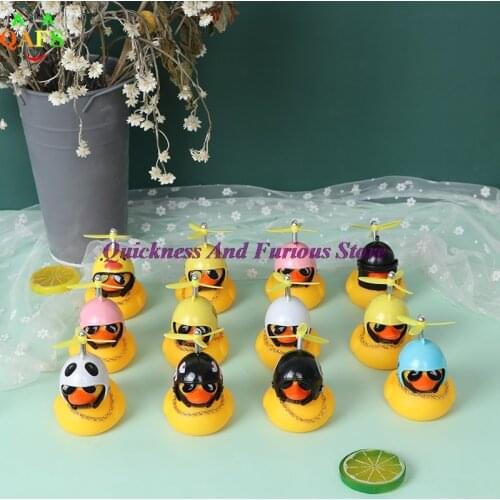 1pc Car Goods Gift Wind-breaking Wave-breaking Duck For Car Ornaments Auto Interior Decoration With Lamp/Without Lamp