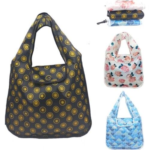 1pc women bag 3 Style Oxford Foldable Recycle Shopping Bag Eco Reusable Tote Bag Cartoon animal Fruit Vegetable Grocery