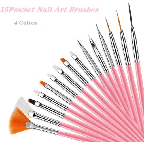 Nail painting pen set 15 only suit nail color painting white pen 15 manufacturer wholesale