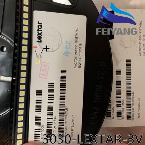 2000PCS Lextar LED Backlight TV High Power LED DOUBLE CHIPS 1W 3V 3030 Cool white PT30A66 TV Application 3030 pct 3v led Diode