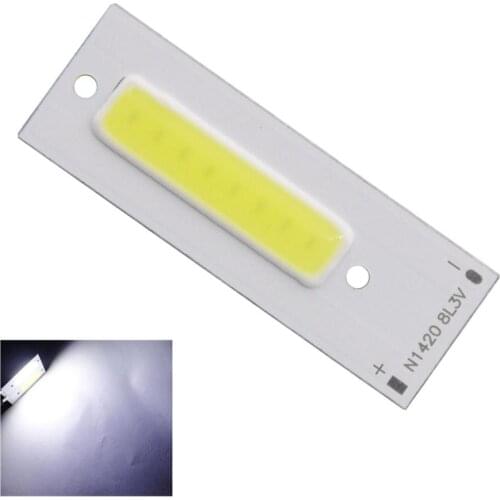 2018 new 3v-3.7v 43x15mm 1.5w diode led cob Strip bar chip light source for work lamp DIY Bike light White cob led bulb tubes