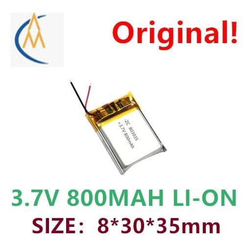 3.7V polymer lithium battery 803035-800mah MP4 digital electronic product navigator durable and long standby