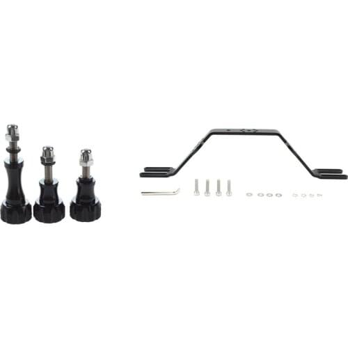 3 Pcs Aluminium Alloy Knob Thumb Screw & 1 Pcs Dual Handheld Diving Handle Tray Grip Bracket Expansion Mount