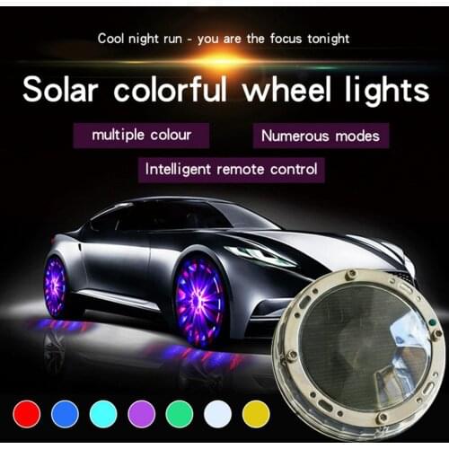 4pcs Car Tire Wheel Lights Car Wheel Tire Air Valve Hub Lamp Cap Light With Motion Sensors Colorful LED Tire Light Gas Nozzle