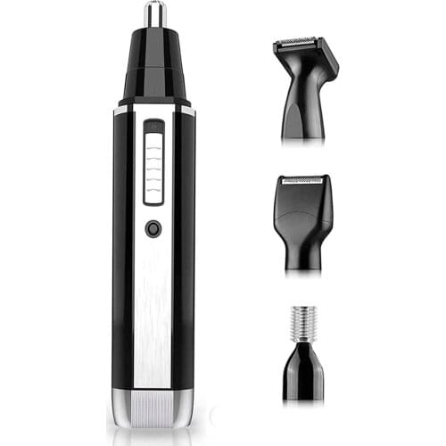4 in1 Ear and Nose Hair Trimmer Clipper Painless Eyebrow Facial Hair Trimmer for Men Shaver Nostril Nasal Hair Vacuum Cleaning