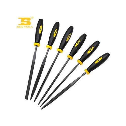 5*180mm 15# Steel Quenched Hard Needle Files Tools Set w Comfort Handle