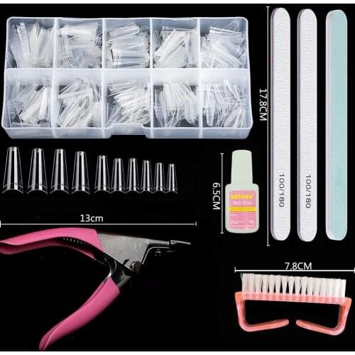 7Pcs/Set Nail Manicure Sets Exquisite Multifunction Nail Extension Set Plastic Professional Manicure Tool for Home Nail Art