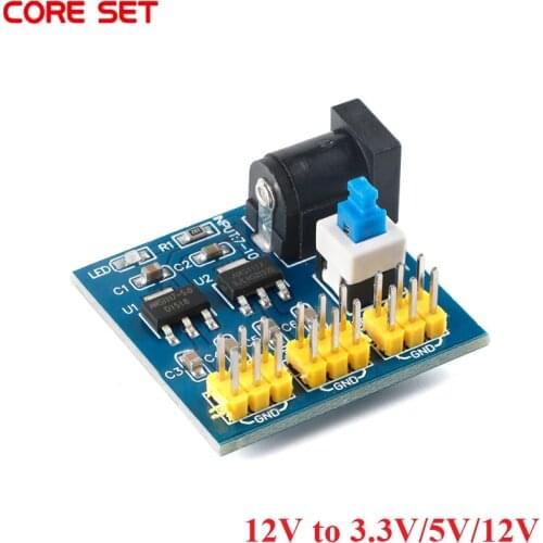 DC-DC Voltage Converter Multi-output Step-down Converter Power Supply Module 12V to 3.3V/5V/12V