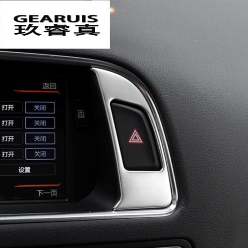 For Audi Q5 Car styling Cars hazard warning lights decorative light strip conversion dedicated stainless steel Stickers Cover
