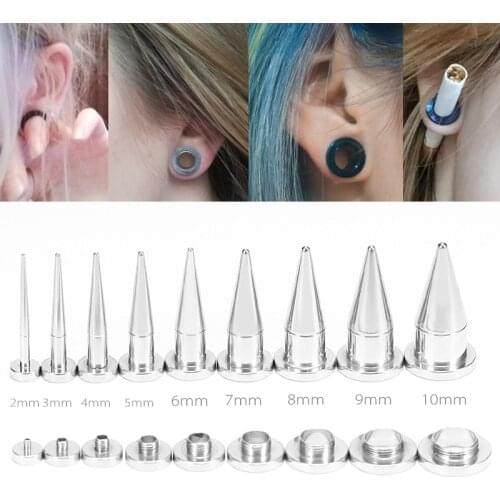 1 Piece STAINLESS STEEl Ear Tapers Piercing Expanders Gauges Plugs and Tunnels Men Women Stretcher Earrings Body Jewelry 7mm 9mm