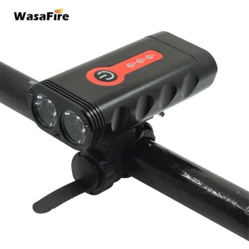 WasaFire 1800lm L2 LED Bicycle Light USB Rechargeable Bike Front Lights Waterproof 5 Modes Cycling Headlight Road MTB Head Lamp