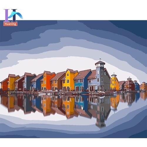 Картины-раскраски по номерам HUANING China At AliExpress