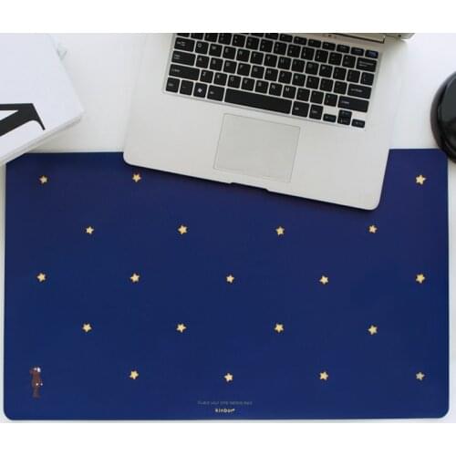 Kinbor Table Mat Cartoon Mouse Pad Office Computer Keyboard Good Night Series Writing Desk Non-Slip Table Mat