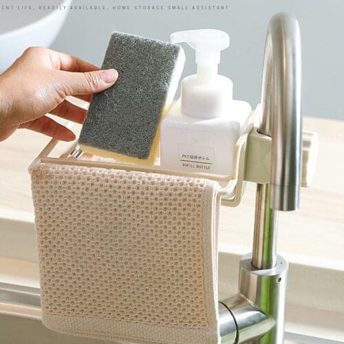 Creative Kitchen Accessiores Sink Faucet Sponge Soap Cloth Rack Storage Organizer Shelf Multifunction Storage High Quality Rack